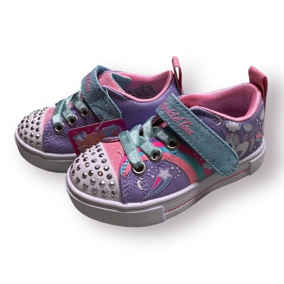 Sketchers Girls Twinkle‎ Toes Unicorn Charmed Light Up Shoes Size 6 US